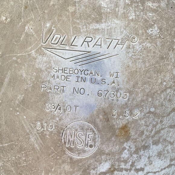 Vollrath 67303 3.75 Qt Aluminum Sauce Pan w/ 67313 Lid NSF Commercial USA - Picture 8 of 11